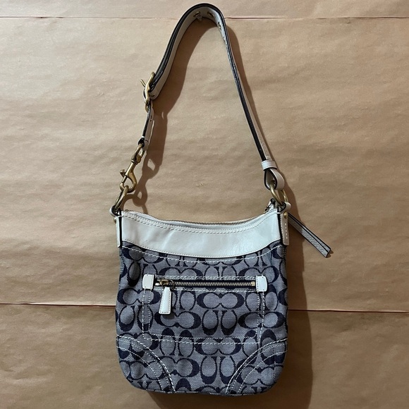 Coach | Signature Sufflette Denim Monogram Bleeker Shoulder Bag Purse G065-10402 - Picture 2 of 16